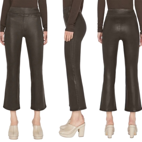 NWT FRAME Jet Set Crop Mini Boot Coated Denim HighRise Black size 25-28 - Picture 1 of 5